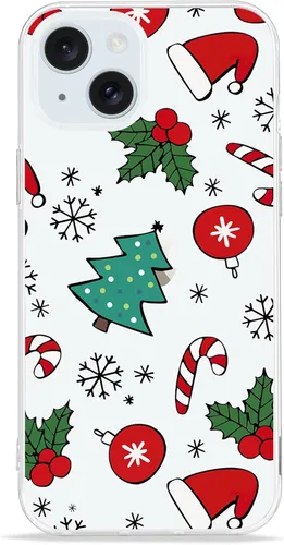 Vista 13 de LCHULLE Compatible con iPhone SE 2022/2020 Funda para iPhone 8 iPhone 7 Funda de Navidad Santa Vacaciones Diseño Transparente Claro Mujeres Hombres