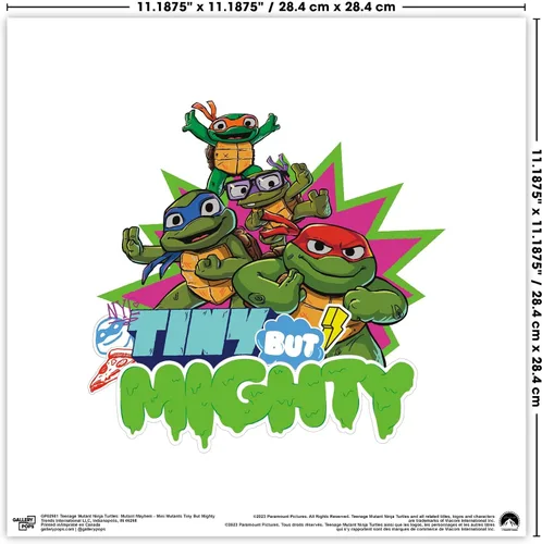 Vista 6 de Trends International Gallery Pops Nickelodeon Teenage Mutant Ninja Turtles: Mutant Mayhem - Póster de pared de mini mutantes pequeños pero Versión