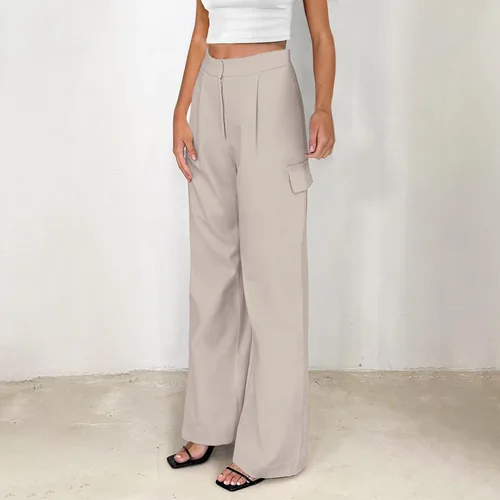 Vista 5 de Mnyycxen Lounge Pants for Women Fashion 2024 Sweatpants Solid Casual Loose Athletic Sports Track Pant French Style Trousers
