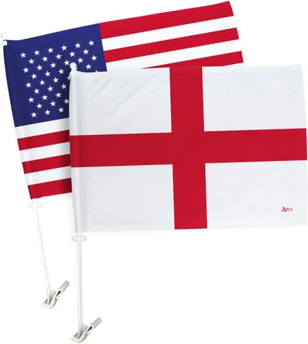 Vista 151 de Paquete de bandera de coche de la Copa del Mundo 2022 de Gales, bandera americana para carros, decoración de automóviles, pancarta pequeña