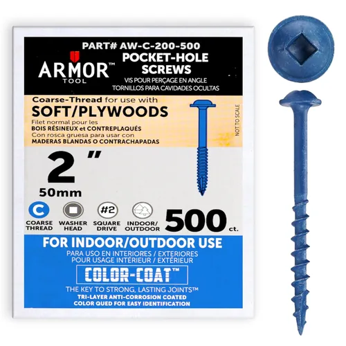 Vista 24 de ARMOR TOOL AP-C-100-100 Tornillos de rosca gruesa de 1 pulgada con revestimiento de color verde y unidad cuadrada