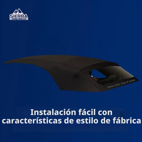 Vista 5 de Capota convertible para automóvil, en tela de lona con ventana de plástico, Negro