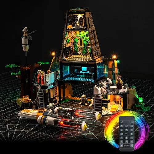 Vista 6 de BrickBling Luz LED compatible con Lego Yavin 4 Rebel Base 75365 Juego de construcción (edificio no incluido), iluminación creativa compatible