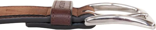 Vista 6 de Nautica Cinturón de cuero para hombre con hebilla de metal