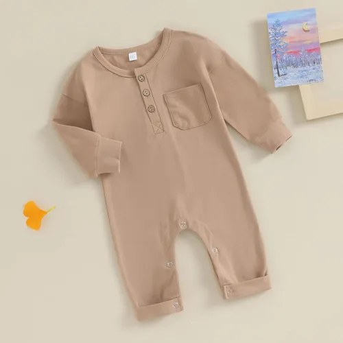 Vista 6 de GOOCHEER Ropa casual de otoño e invierno, para bebé, niño, manga larga, mameluco de una pieza