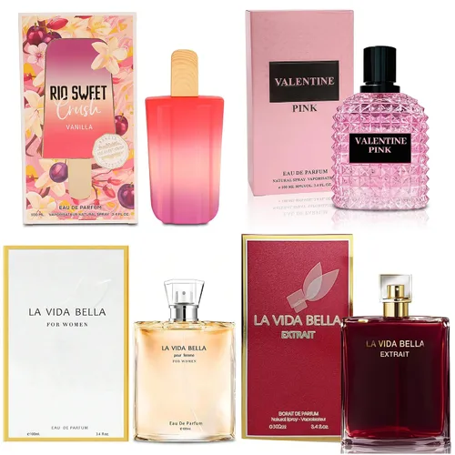 Vista 26 de A CENTER Juego de perfume de 4 piezas para mujer, set de regalo