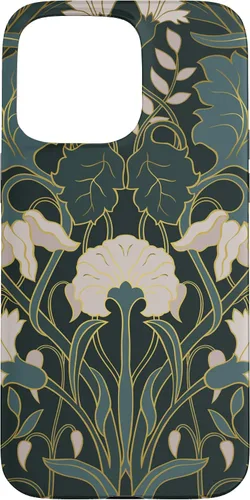 Vista 28 de iPhone 16 Art Nouveau Floral Pattern Case
