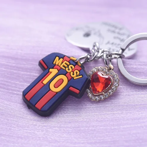 Vista 7 de Messi Merchandise - Llavero de pelota de fútbol, regalos para fanáticos, adolescentes, niñas, hijas, mujeres, lindos llaveros