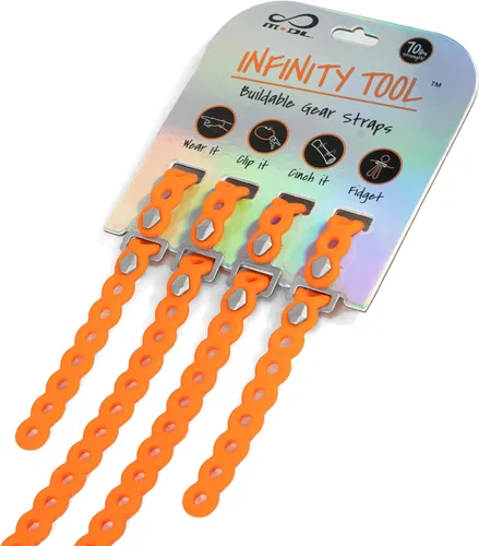 Vista 10 de MODL Infinity Tool 2.0 Correas modulares (paquete de 4) - Multiherramienta flexible, correa de engranaje, dispositivo portátil para aventuras al