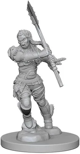 Vista 3 de Pathfinder Battles Deep Cuts: Bárbaro femenino medio orco