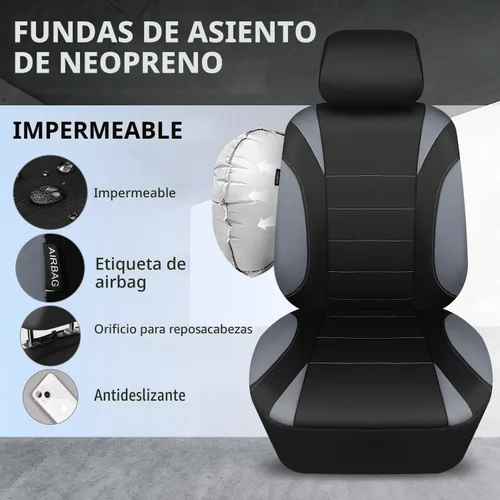 Vista 4 de CAR PASS Fundas de Asiento de Coche Impermeables Juegos Completos, Fundas de Asiento de Ajuste Universal para Coches, Juego de Fundas de Asiento