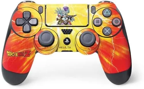 Vista 23 de Skinit Calcomanía para juegos compatible con el controlador de PS4, diseño oficial de Dragon Ball Z Red Ribbon Army Negro - DRGBLZ10