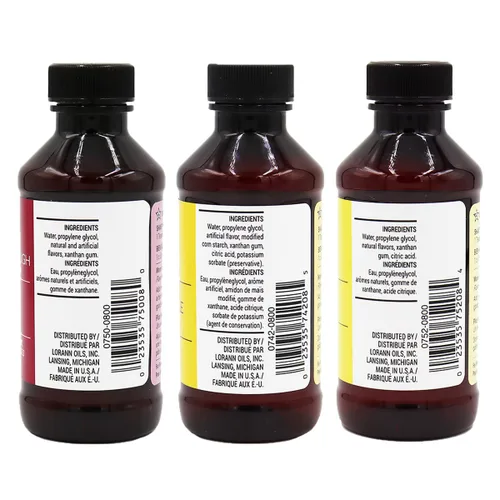 Vista 2 de LorAnn Bakery Emulsion paquete de 3 – Masa dulce mantecosa, mantequilla vainilla y mantequilla – botellas de 4 onzas