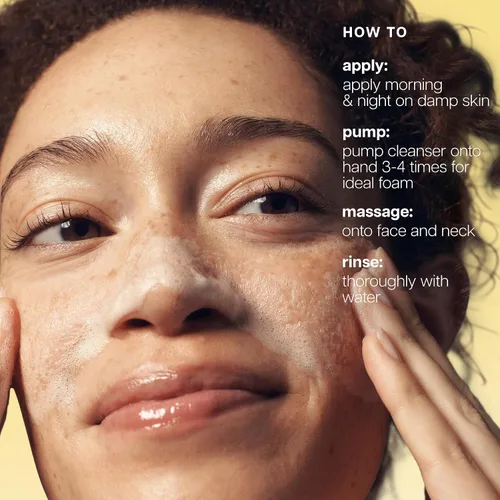 Vista 3 de philosophy Purity Made - Limpiador facial espumoso purificador de poros simple - con enzima de papaya y ácido glicólico - el lavado facial elimina