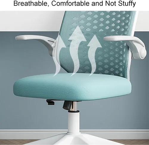 Vista 2 de Ergonomic Office Chair with Soft Cushions & Curved Backrest - Stylish Computer Chair for Home Study or Bedroom - Ultimate Comfort & Support for Long