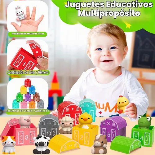 Vista 3 de KMUYSL Juguetes Montessori para niños pequeños, juguetes Montessori