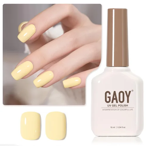 Vista 46 de GAOY - Esmalte de uñas de gel marrón, 16ml de esmalte de gel para quitar por remojo, curado con luz UV para arte de uñas, manicura DIY en casa, 2088