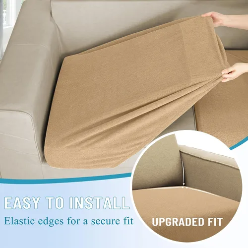 Vista 6 de HDCAXKJ - Fundas impermeables para cojín de sofá modular, fundas elásticas para cojín de sofá de esquina, fundas protectoras de muebles de jacquard