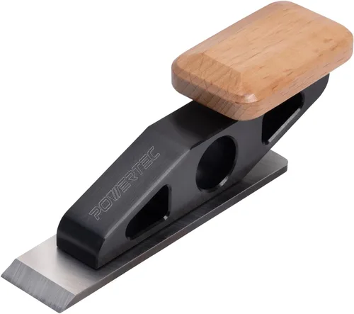 Vista 10 de Juego de cinceles de madera POWERTEC de 3 piezas - Cinceles de banco de borde biselado de 1", 3/4" y 1/2" con tapa de golpe, hojas de acero al cromo