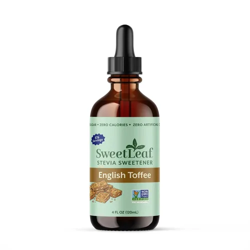 Vista 10 de SweetLeaf Stevia Drops Liquid Sweetener, English Toffee - 2 Fl Oz, 2 Pack