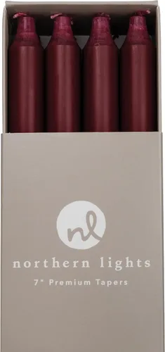 Vista 2 de Northern Lights Candles Conos prémium de 7 pulgadas, paquete de 12 unidades, color burdeos - 71743