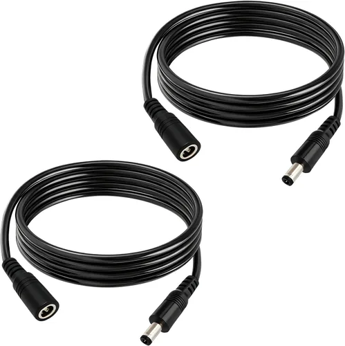 Vista 12 de Cable de extensión de alimentación de 33 pies 12 V CC de 0.217 in x 0.098 in, 18 AWG macho a hembra, conector de barril para cámara de vigilancia