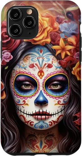 Vista 27 de iPhone 16 La Catrina Mujeres Dia De Los Muertos Latina Sugar Skull Case
