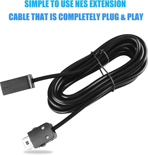 Vista 3 de SNES - Cable de extensión para controlador NES Classic (2 unidades, 10 pies) para controlador Super Nintendo SNES Classic Edition (2017) Mini NES