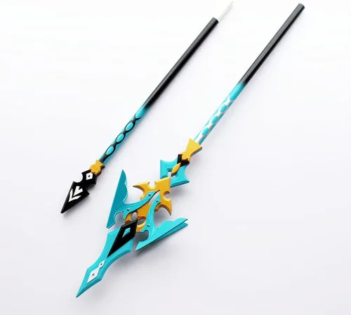 Vista 4 de GENYUU Genshin Impact - Espadas de armas ShenHe para cosplay, 78.7in, calamity Queller desmontable y portátil para fiesta de cosplay