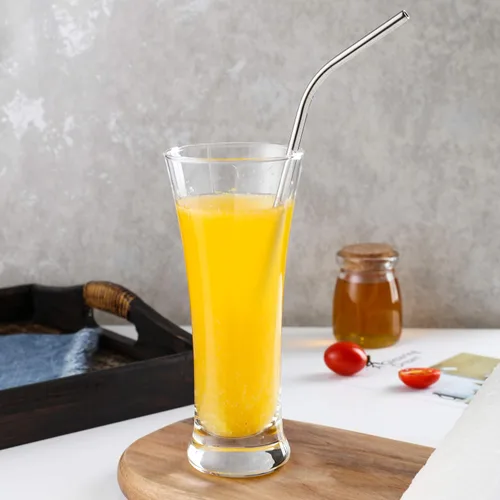 Vista 3 de Pajitas dobladas de metal reutilizables, paquete de 50 popotes a granel, de acero inoxidable de 10.5 pulgadas para vasos de 30 onzas y 20 onzas