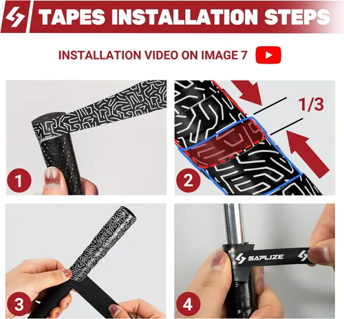 Vista 4 de SAPLIZE Cintas de Envolvimiento para Grip de Golf, Paquete de 3 o 15 Cintas de Sobregrip de PU Adhesivas, Nueva Solución de Regripping para Grips