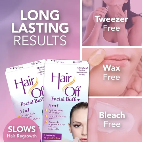 Vista 4 de Limpiador facial – Removedor de vello facial sin dolor y sin químicos y exfoliante facial suave – Borrador de pelo para retrasar el crecimiento