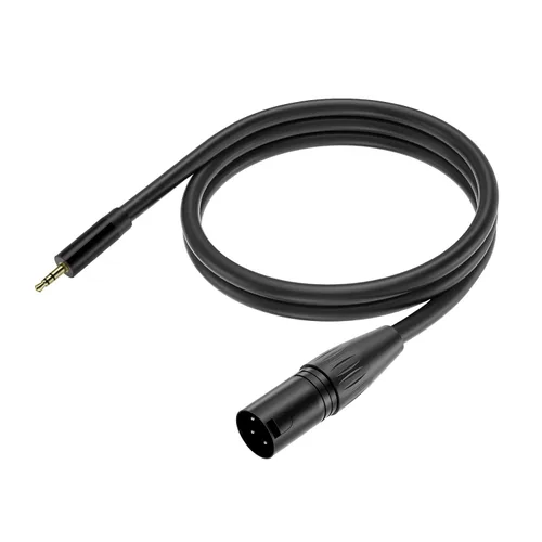 Vista 7 de Cable hembra de 0.138 in a XLR - Cable de micrófono TRS a XLR de 3 pines de 5 pies y 1/8 pulgadas - Cable de micrófono estéreo equilibrado