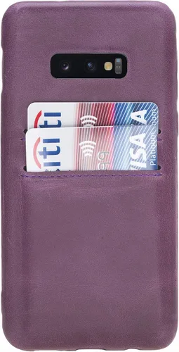 Vista 30 de HARDISTON Funda de piel auténtica hecha a mano para Samsung Galaxy Note 8, funda a presión con 2 ranuras para tarjetas de crédito, carga Marrón