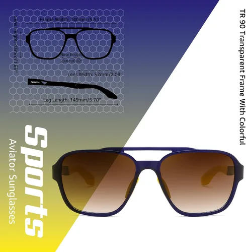 Vista 3 de FEISEDY Gafas de sol polarizadas de aviador para mujeres y hombres, retro de los años 70, vintage, clásico, ligero, TR-90, marco TAC, lente al aire