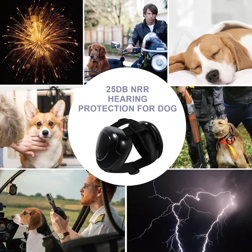 Vista 2 de Funda para Orejas de Perro, Orejeras para Perros con Protección contra el Ruido, Orejeras para Perros con Cancelación de Ruido de 29dB NRR