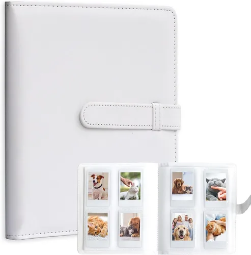 Vista 10 de Mini álbum de fotos de 128 bolsillos para cámara Fujifilm Instax Mini, Polaroid Snap, Z2300, cámaras instantáneas SocialMatic e impresora Negro