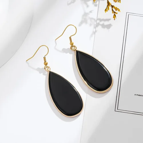 Vista 3 de Plumiss Aretes de piedra natural para mujer, con piedras curativas, hipoalergénicas, ligeros, colgantes de múltiples estilos, joyería para regalo