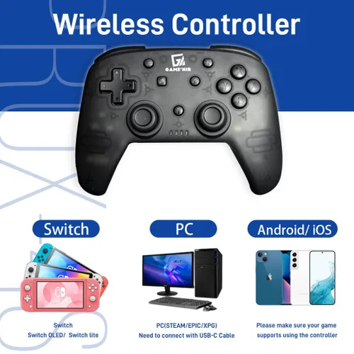 Vista 8 de GAMENIR PROX-4SP Wireless pro Controller for Nintendo Switch OLED PC STEAM good battery life and buttons feel Gift for PS Player NS Pro Paddle