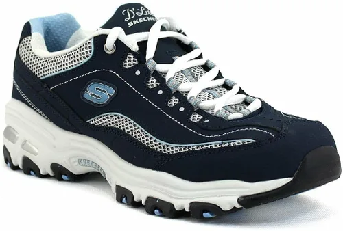Vista 8 de Skechers D'Lites-Life Saver - Tenis de espuma viscoelástica con cordones para mujer