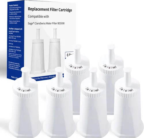 Vista 9 de Paquete de 4 filtros de agua Bes880 de repuesto compatibles con Brevile Sage Oracle Touch, Barista, Claro Swiss, BES878, Bes920, Bes008 máquina