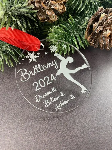 Vista 7 de Figure Skating Ornament, Ice Skating Ornament, Ice Skater Ornament, Figure Skater Gifts, Figure Skater Ornament, Figure Skating Gifts