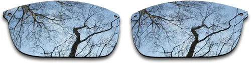 Vista 2 de 2 pares de lentes polarizadas de repuesto para Oakley Carbon Blade negro y plateado cromado