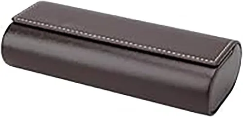 Vista 9 de Estuche rígido unisex para lentes de sol, 1 funda de piel sintética ligera para lentes de sol Café