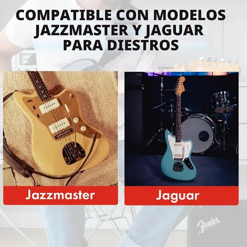 Vista 5 de Bolsa de transporte clásica Fender, serie Wood, para Jazzmaster/Jaguar, negra Negro