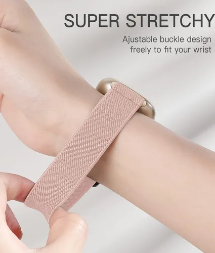 Vista 4 de Paquete de 10 correas para Fitbit Versa 3/Fitbit Versa 4 Band/Fitbit Sense bandas para hombres y mujeres, correa elástica ajustable de nailon