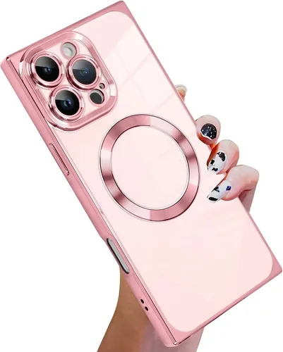 Vista 17 de KANGHAR Funda diseñada para iPhone 12 Pro Magnética Transparente con Protector de Lente de Cámara [Compatible con MagSafe] Diseño de Placado