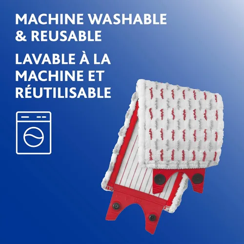 Vista 3 de Vileda UltraMax Mop - Trapeador de piso de microfibra roja