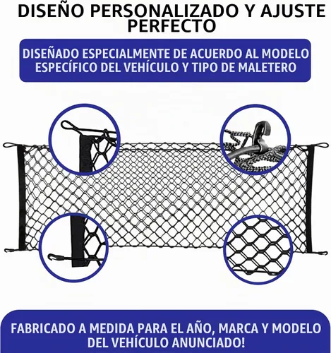 Vista 4 de Red de carga de malla para maletero estilo sobre para Dodge Durango SXT GT SRT 1998-2026 – Accesorios de coche – Organizadores y almacenamiento
