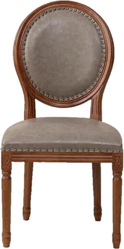 Vista 28 de Juego de sillas de comedor de madera 1/2/4, sillas de cocina tapizadas con asiento de cuero, silla de comedor rústica, silla lateral sin brazos